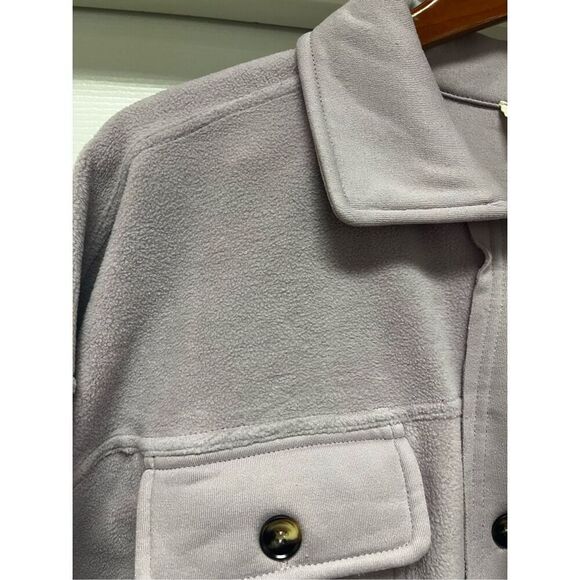 Bibi Lavender Soft Fleece Shacket Shirt Jacket sz L NWT - Picture 2 of 7